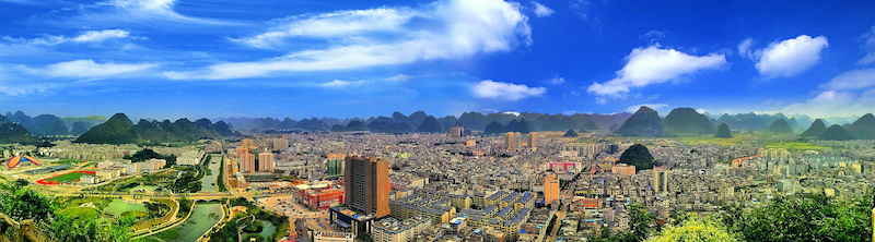 靖西市城市建設(shè)日新月異，2021年成為全國(guó)興邊富民行動(dòng)中心城鎮(zhèn)試點(diǎn).jpg